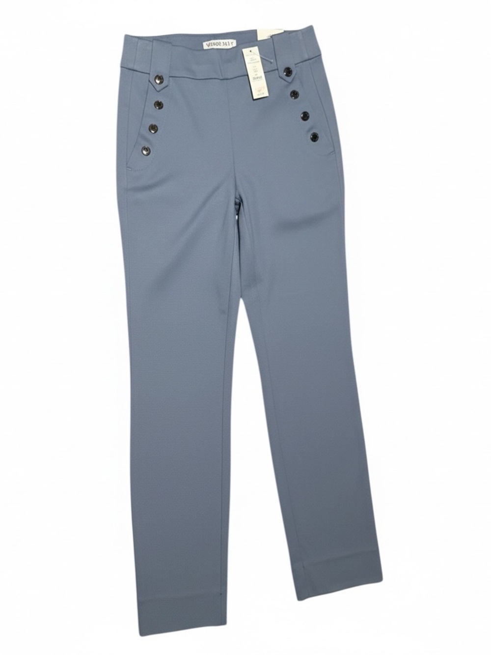 White House Black Market Slate Blue Women's Dress Pants with Button Accents